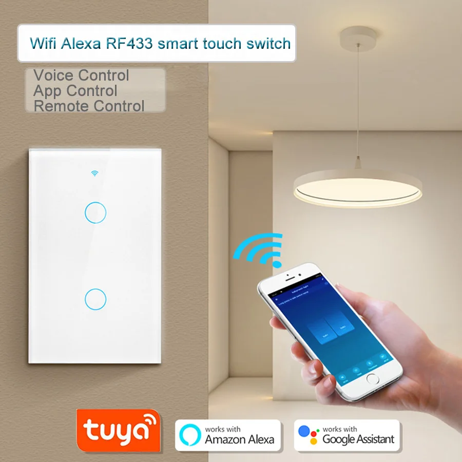 Smart Light Switch Wifi - Interruptor Inteligente WiFi Tuya Compatível com