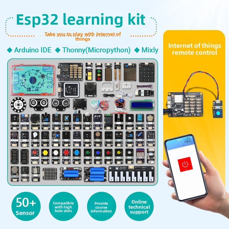 Iot Kit Beginner - Placa de Desenvolvimento ESP32, Kit IoT