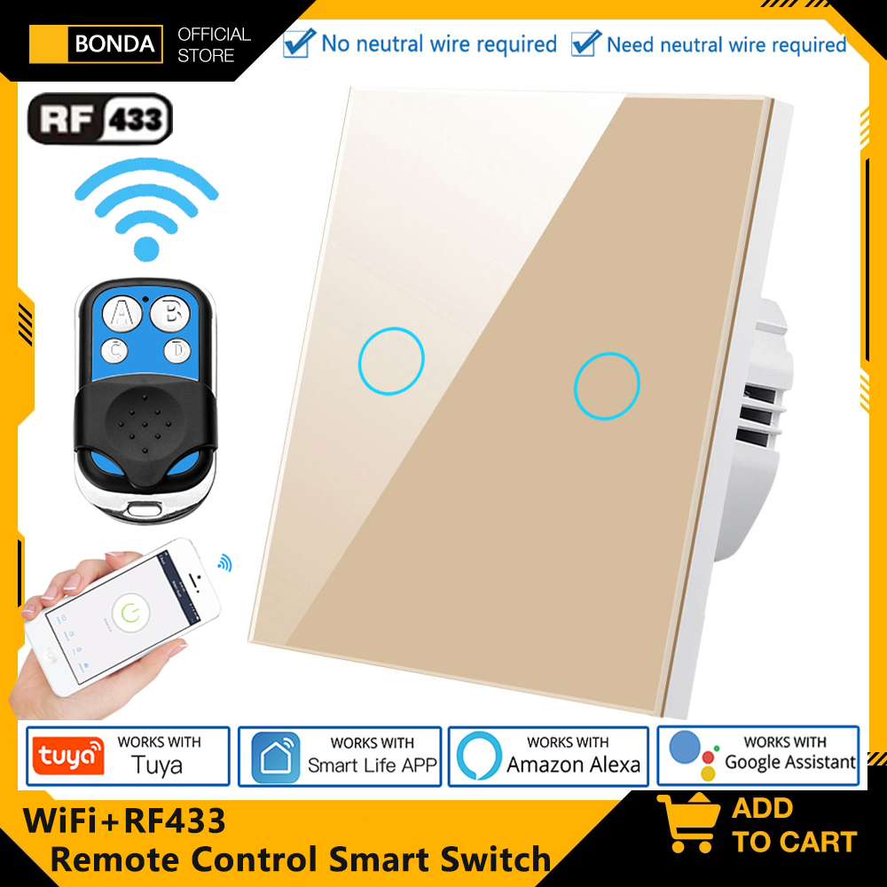 Smart Light Switch Wifi - Tuya ue wifi + rf433 interruptor