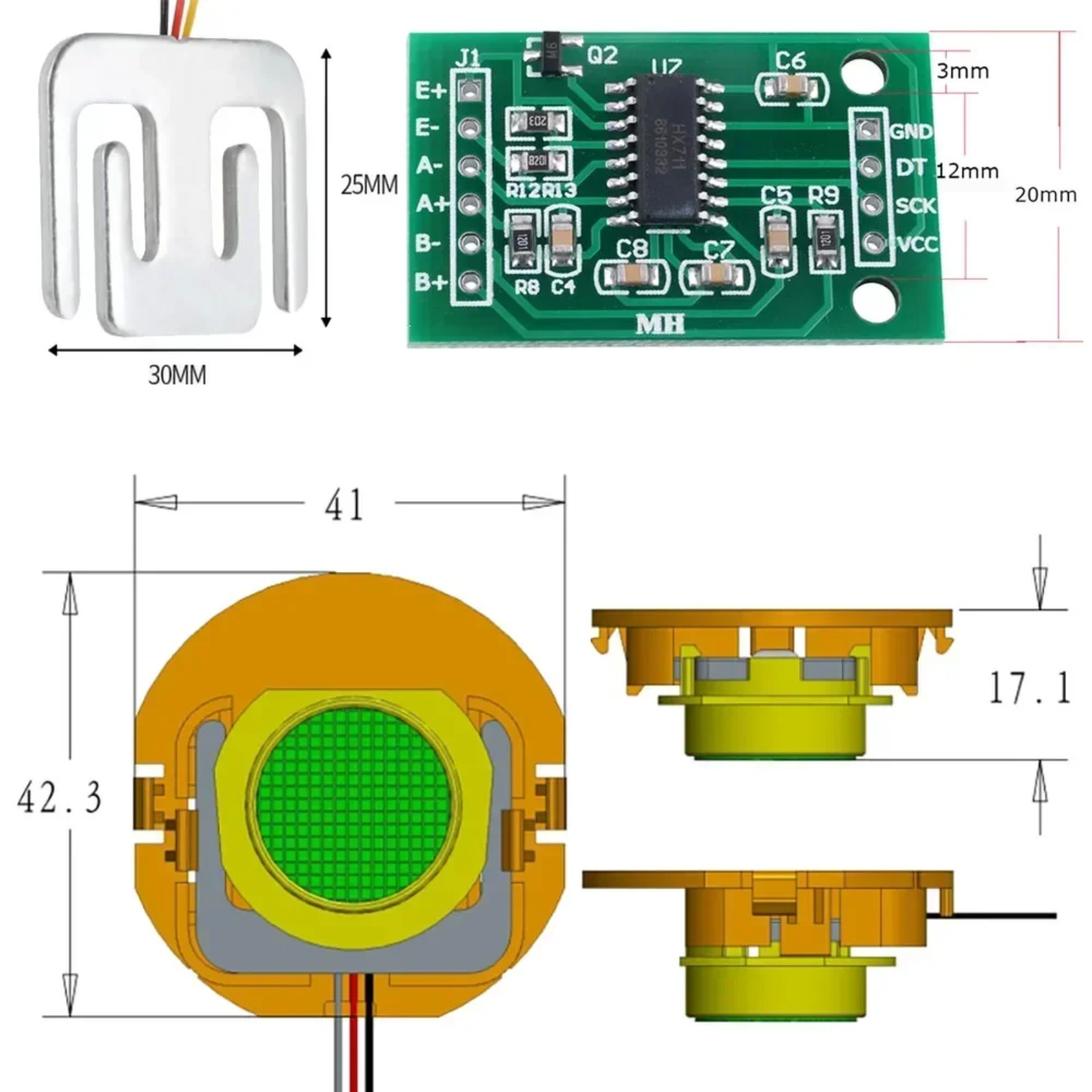Sensor de Peso DIYmall 50KG co - Sensor Kit Arduino avaliação e preço
