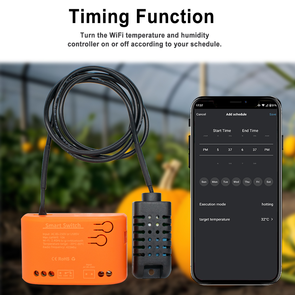 Tuya wifi sensor de umidade te - Wifi Thermostat avaliação e preço