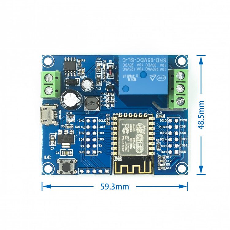 Fonte de alimentação DC5-80V E - Esp8266 Relay Module avaliação e preço